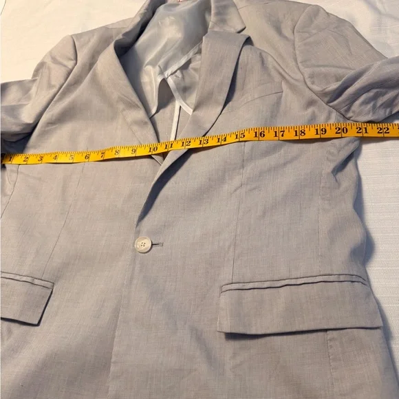 Calvin Klein Light Gray Single-Breasted Blazer - Picture 10 of 12